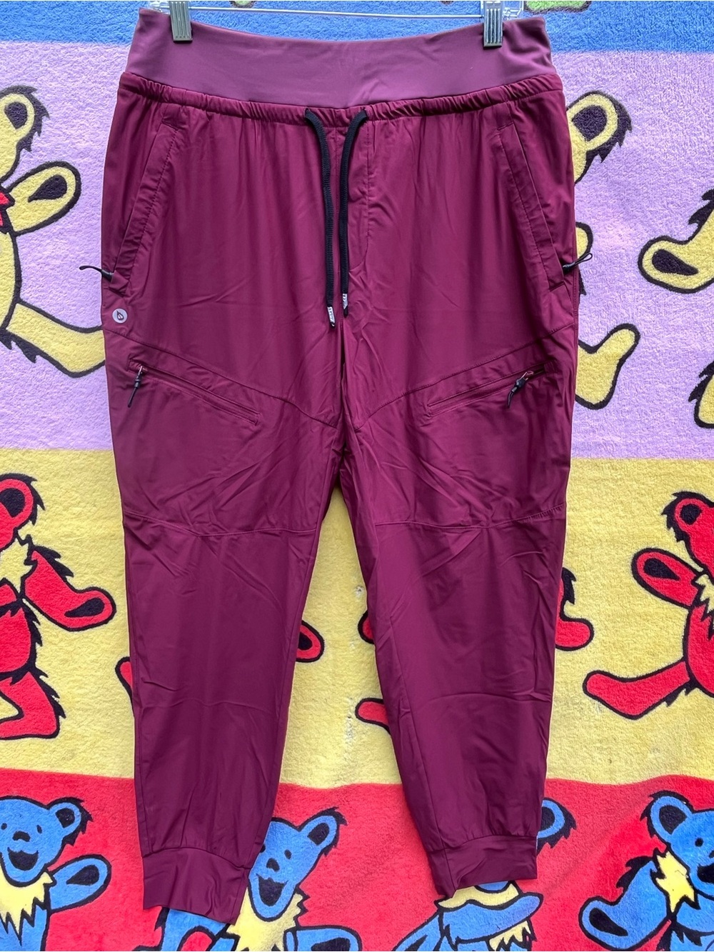 Baleaf Men's Jogger running Sweatpants - Burgundy cycling gym athletic